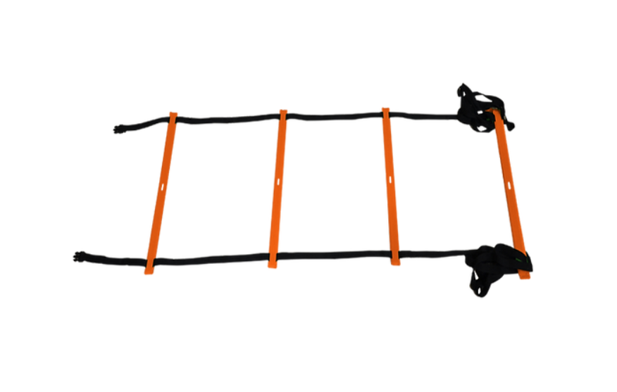 A photo of the Eletto Quick Speed Ladder in colour orange and black.