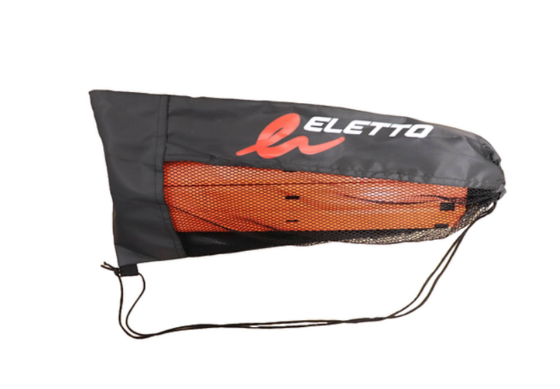 A photo of the Eletto Quick Speed Ladder in colour orange and black in carrying case.