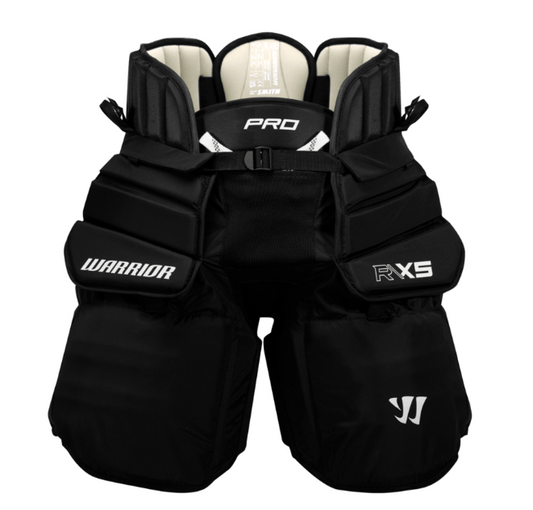 A photo of the Warrior X5 PRO Intermediate Goalie Pants in colour black.
