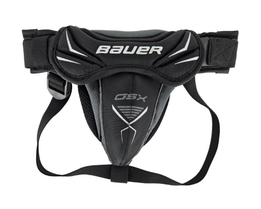 A photo of the Bauer GSX Youth Goalie Jock (2024) in colour black.