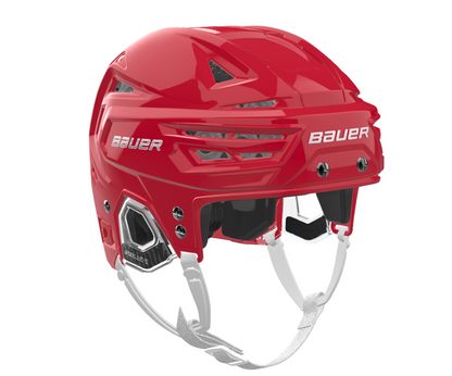 A photo of the Bauer RE-AKT 3D Helmet in colour red.
