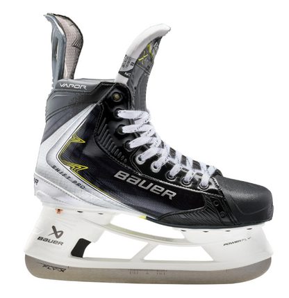A photo of the Bauer Vapor Shift Pro Hockey Skates (2025) in colour black, and white.