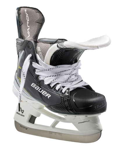 A photo of the Bauer Vapor Shift Pro Hockey Skates (2025) in colour black, and white.