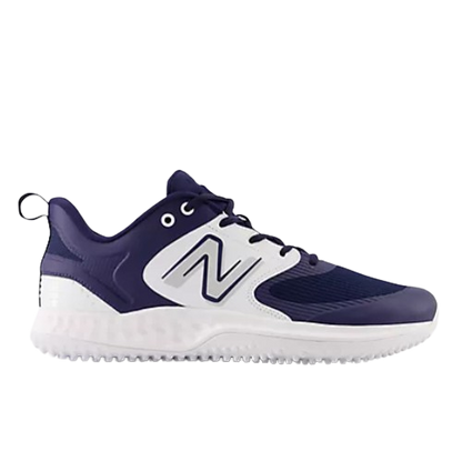 A photo of the New Balance Fresh Foam 3000 V6 Mens Turf-Trainer in colour navy blue side view.
