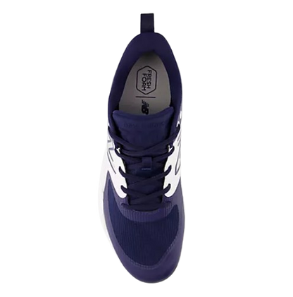 A photo of the New Balance Fresh Foam 3000 V6 Mens Turf-Trainer in colour navy blue top down view.