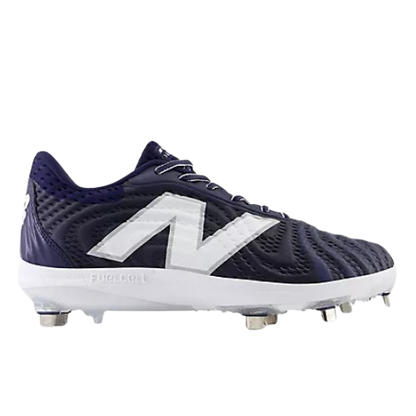 A photo of the New Balance FuelCell 4040 v7 Metal Men's Baseball Cleats in colour navy blue side view.