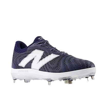 A photo of the New Balance FuelCell 4040 v7 Metal Men's Baseball Cleats in colour navy blue angled view.