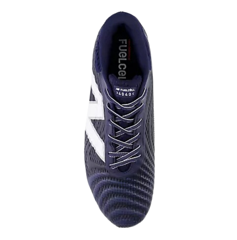 A photo of the New Balance FuelCell 4040 v7 Metal Men's Baseball Cleats in colour navy blue top down view.