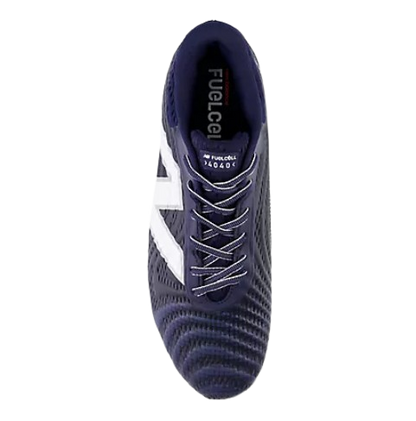 A photo of the New Balance FuelCell 4040 v7 Metal Men's Baseball Cleats in colour navy blue top down view.