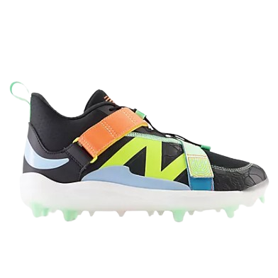 A photo of the New Balance FuelCell Lindor 2 Comp Unisex Baseball Cleats in colour black side view.