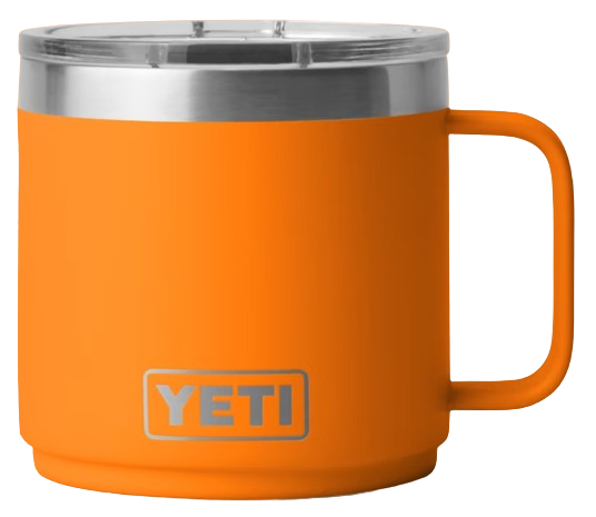 A photo of the Yeti Rambler 14 oz Mug With Magslider Lid in colour King Crab orange