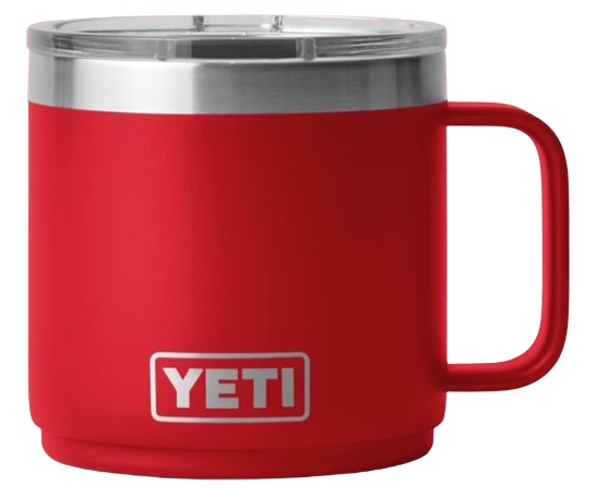 A photo of the Yeti Rambler 14 oz Mug With Magslider Lid in colour Rescue Red
