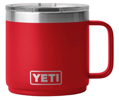 A photo of the Yeti Rambler 14 oz Mug With Magslider Lid in colour Rescue Red