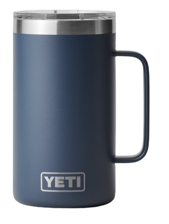 A photo of the YETI Rambler 24 oz Mug with MagSlider Lid in colour navy