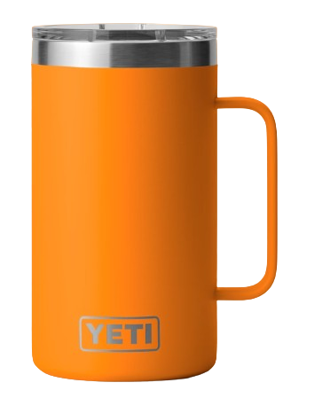 A photo of the YETI Rambler 24 oz Mug with MagSlider Lid in colour king crab orange