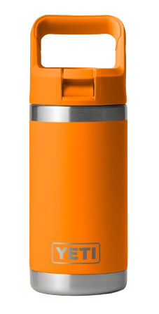 A photo of the Yeti Rambler Junior 12oz Kids Bottle in colour king crab orange