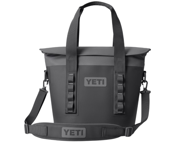 A photo of the Yeti Hopper M15 Soft Cooler in black