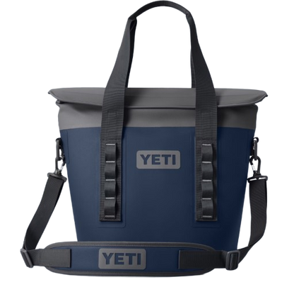 A photo of the Yeti Hopper M15 Soft Cooler in navy