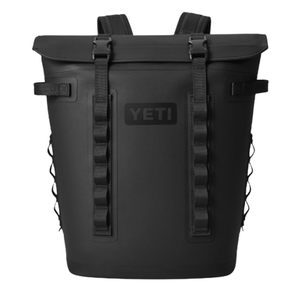 A photo of the Yeti Hopper M20 Backpack Soft Cooler front view in black