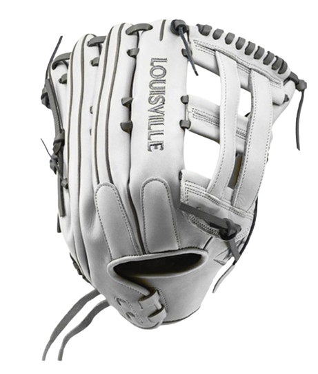 A photo of the 2023 Louisville Super Z Slo-pitch Special Edition 14” RG in cream and black