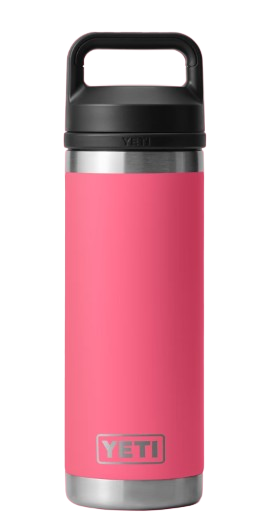 A photo of the Yeti Rambler 18oz Bottle with Chug Cap in colour tropical pink