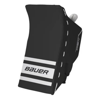 A photo of the Bauer Learn to Save Goalie Blocker. The pads are in colour black and white.