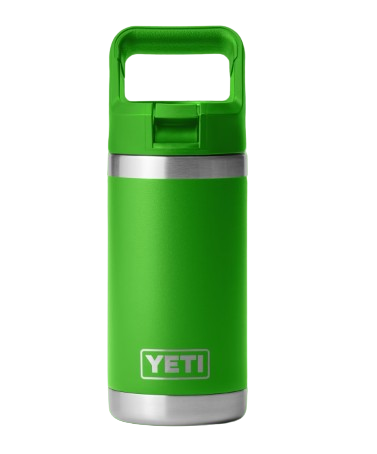 A photo of the Yeti Rambler Junior 12oz Kids Bottle in colour canopy green.