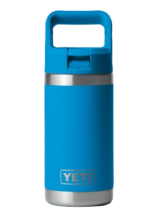 A photo of the Yeti Rambler Junior 12oz Kids Bottle in colour Big Wave Blue.