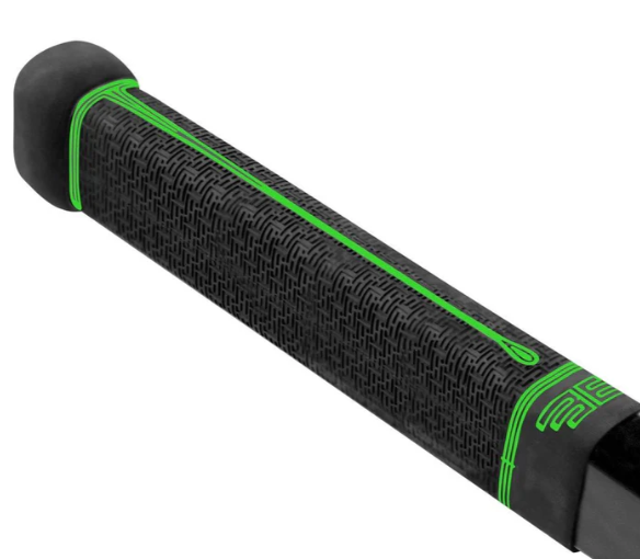 A photo of the Buttendz Flux Z Hockey Stick Grip in colour black and green. 