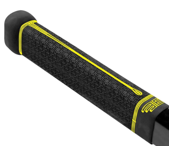 A photo of the Buttendz Flux Z Hockey Stick Grip in colour black and yellow.