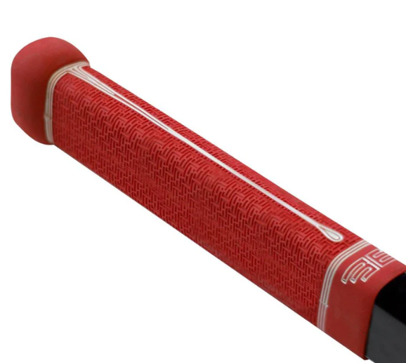 A photo of the Buttendz Flux Z Hockey Stick Grip in colour red and white.