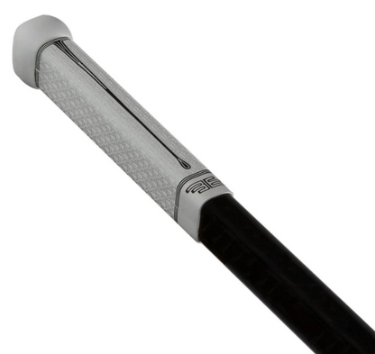 A photo of the Buttendz Flux Z Hockey Stick Grip in colour white and black.