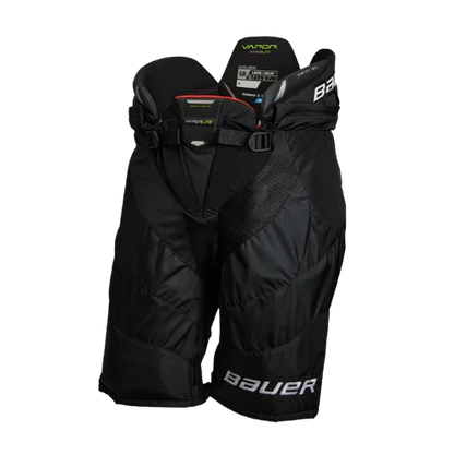 A photo of the Bauer Vapor Hyperlite Hockey Pants in colour black. Front view.