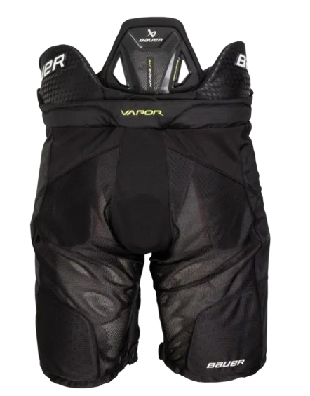 A photo of the Bauer Vapor Hyperlite Hockey Pants in colour black. Rear view.