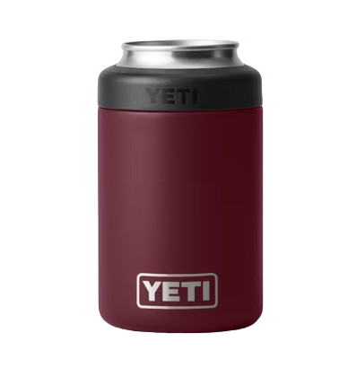 A photo of the Yeti Rambler Colster 2.0 in colour vine red