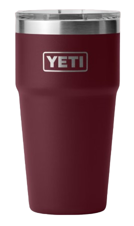 A photo of the Yeti 20oz Stackable Rambler with Magslider™ Lid in colour vine red.