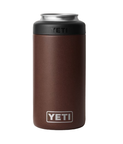 A photo of the Yeti Rambler 16oz Colster Tall Can Insulator in colour wetlands brown.