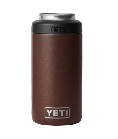 A photo of the Yeti Rambler 16oz Colster Tall Can Insulator in colour wetlands brown.