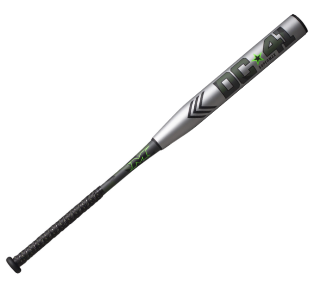 A photo of the 2024 Miken DC-41 SUPERMAX USSSA Slo-Pitch Bat - Source Exclusive angled view.