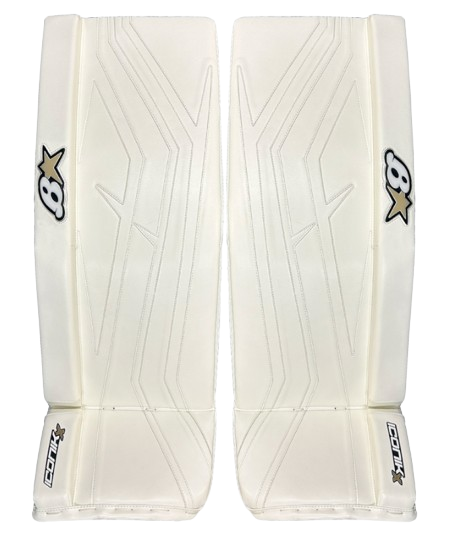 A photo of the Brian's Iconik X Goalie Leg Pad in colour white.