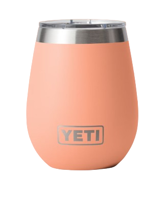 A photo of the Yeti Rambler 10oz Wine Tumbler in colour lowcountry peach.