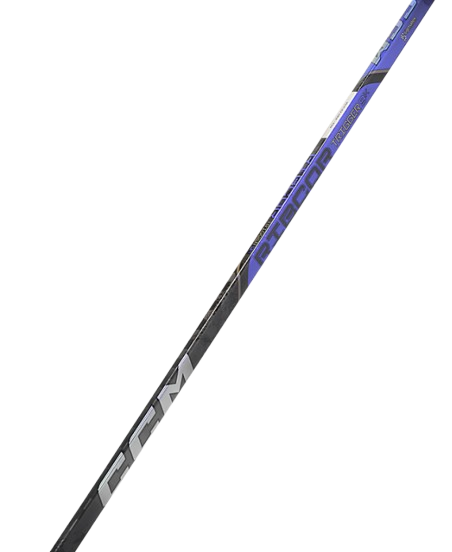 A photo of the CCM Ribcor Trigger 9k Hockey Stick in colour black and purple. Shaft view.