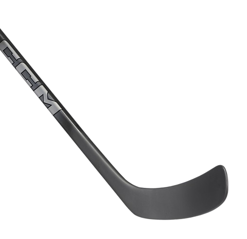 A photo of the CCM Ribcor Trigger 94K Hockey Stick in colour black. Blade view.