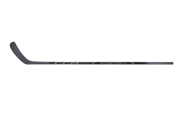 A photo of the CCM Ribcor Trigger 94K Hockey Stick in colour black. Side view.