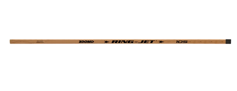 A photo of the Ring-Jet 105 Ringette Stick (2024) in natural wood colour.