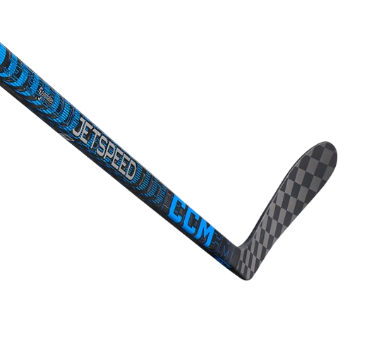 A photo of the CCM JetSpeed II Youth Hockey Stick - 40 Flex in colour blue and black. shaft and blade view.