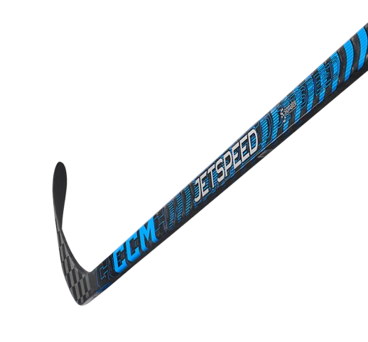 A photo of the CCM JetSpeed II Youth Hockey Stick - 40 Flex in colour blue and black. shaft and blade view.