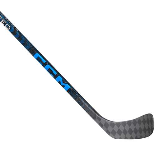 A photo of the CCM JetSpeed II Youth Hockey Stick - 40 Flex in colour blue and black. shaft and blade view.