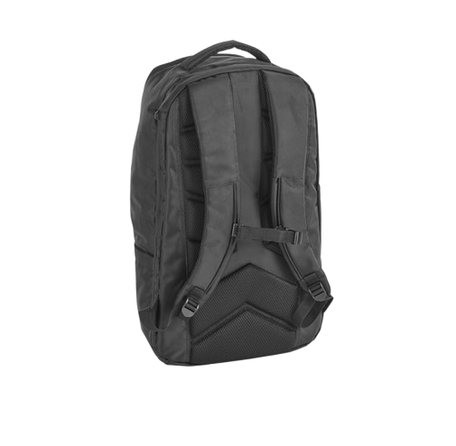 A photo of the CCM Premium Backpack in colour black. Rear view.