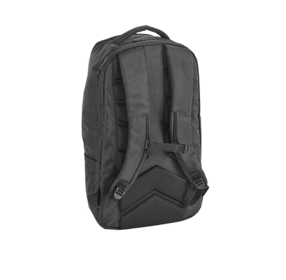A photo of the CCM Premium Backpack in colour black. Rear view.